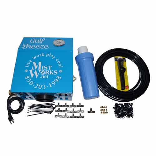 high pressure patio misting kit with pump - nozzles