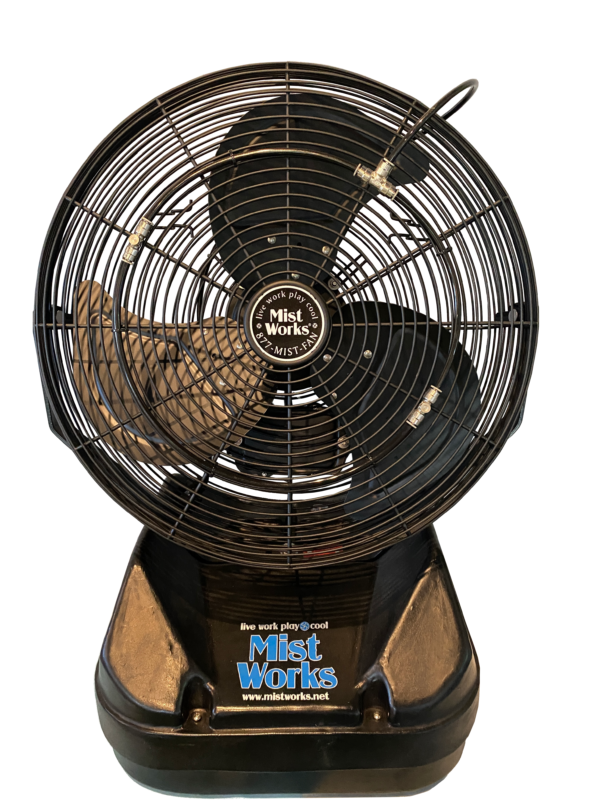 Portable High Pressure Misting fan Table top - no surface wetting