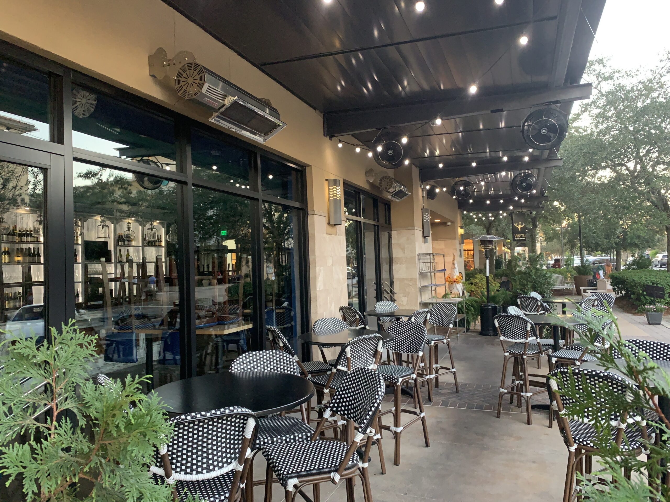 mist works patio heaters and misting fans for restaurants