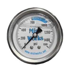 1500 psi glycerin filled water pressure gauge