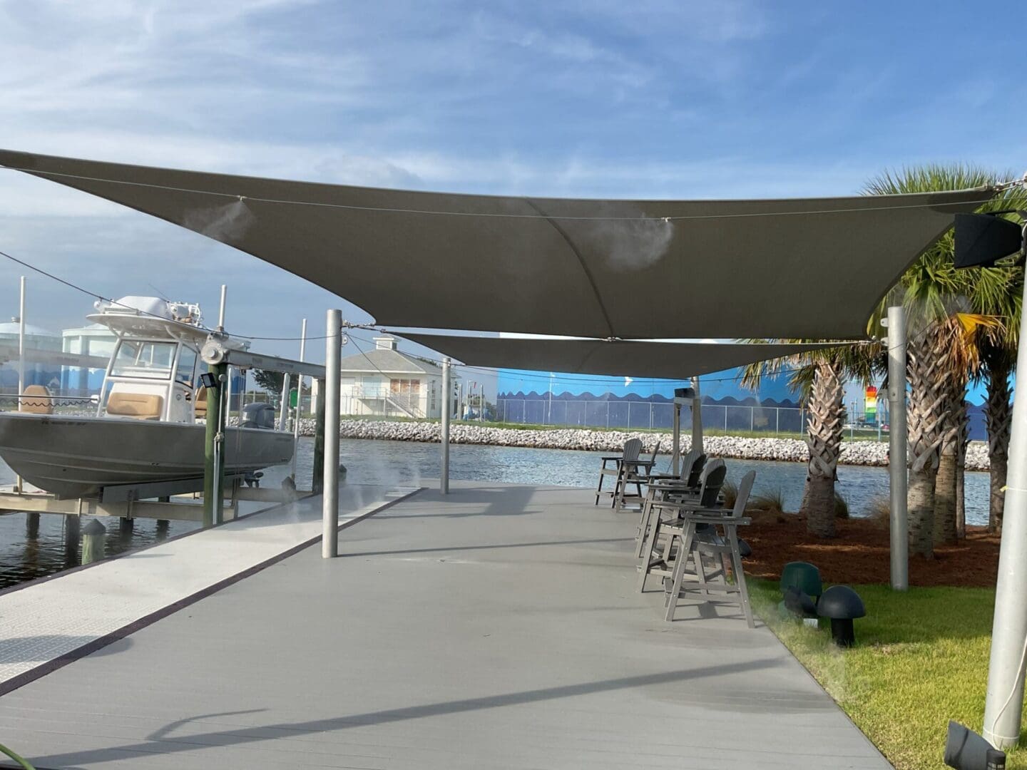 Boat Dock misting system misters by Mist Works FL 2025