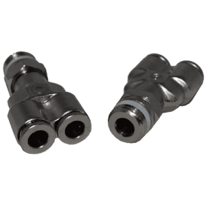 Dual Slip lock "Y" fitting x 1/4" male thread mistwork.snet