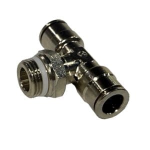 3/8" Slip Lock Tee x 3/8" Male thread swivel bottom/branch