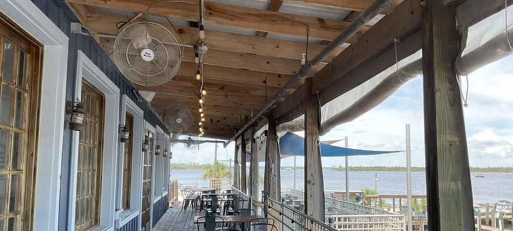 WAterfront Restaurant Mist fans by Mist Works